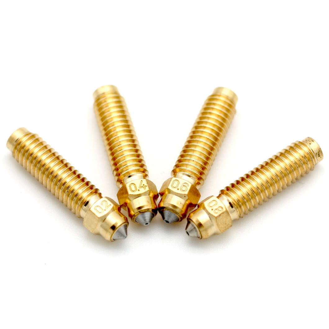 3D FREUNDE Carbon-Messing-Düsen Set für Elegoo Centauri – 4er-Pack 0.2/0.4/0.6/0.8 mm Ersatzdüsen für abrasive Filamente - Langlebige Düsen für präzisen 3D Druck